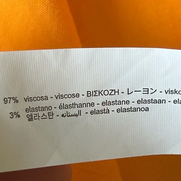 NWT Zara Orange twist satin shirt dress. Size Small. Long sleeves, deep v neck. - Picture 16 of 16